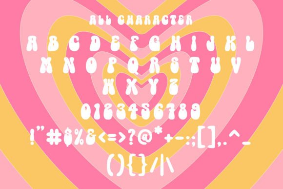 Lovely Groovy Font PNG with transparent background - Preview 6