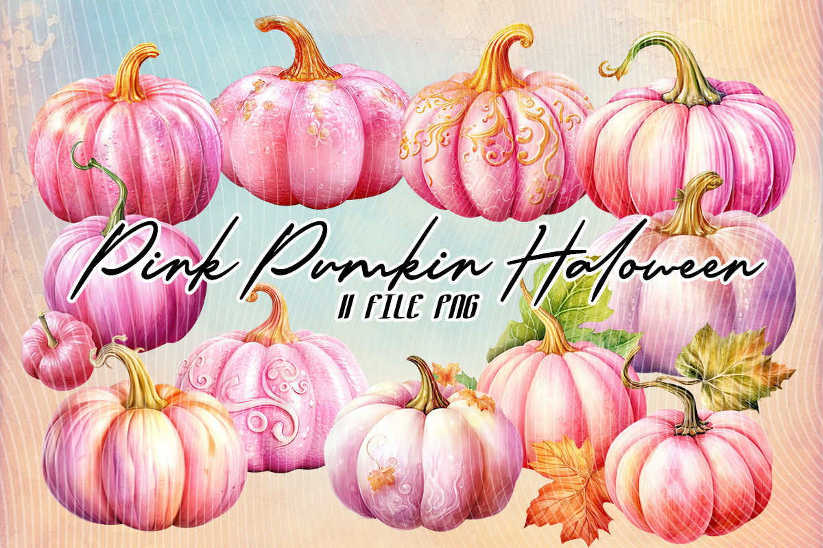 Pink Pumpkin October Halloween Bundle Graphic by october.store ...