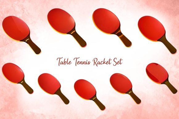 Table Tennis Racket Set Graphic by Pixel Playhouse · Creative Fabrica