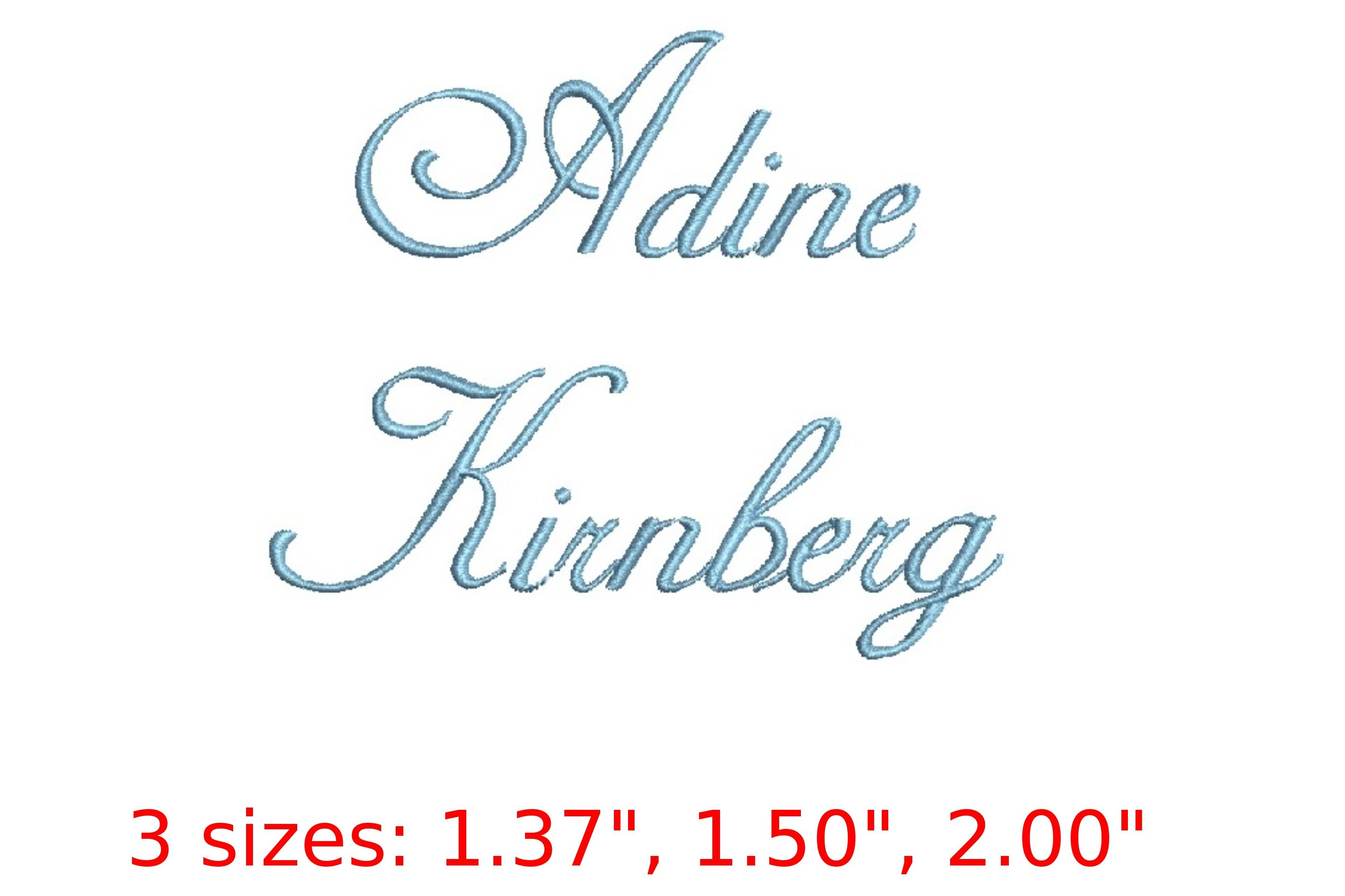 Adine Kirnberg Embroidery Font