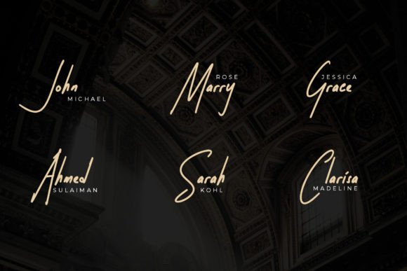 Ainun Signature Font PNG with transparent background - Preview 2