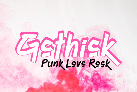 Gethick Font PNG with transparent background - Preview 1