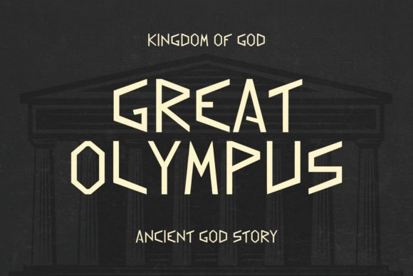Greek Myth Font PNG with transparent background - Preview 1