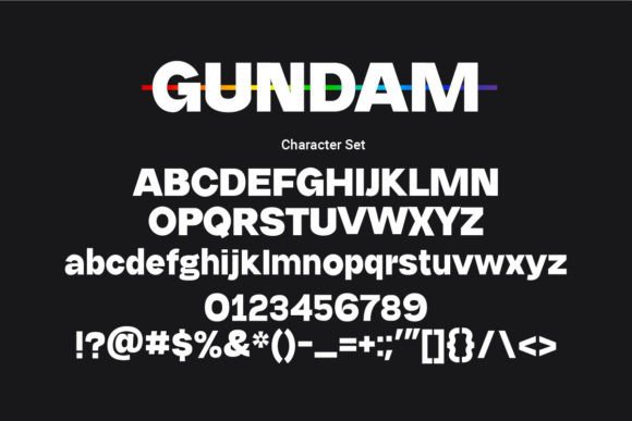 Gundam Font - Preview 1