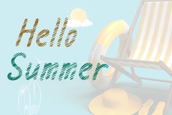Nice Summer Font PNG with transparent background - Preview 1