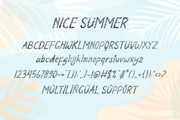 Nice Summer Font PNG with transparent background - Preview 5