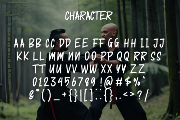 Pencak Font PNG with transparent background - Preview 1