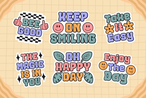 Retro Garden Font PNG with transparent background - Preview 1