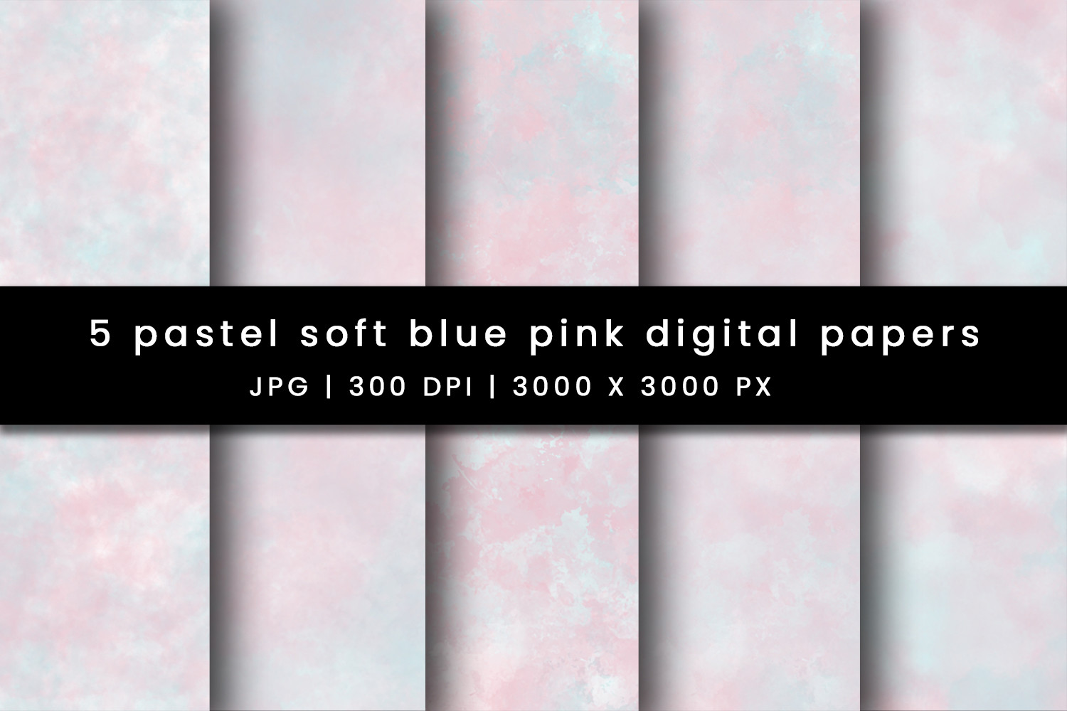 Soft Blue and Pink Digital Papers Graphic by Pugazh Logan · Creative ...