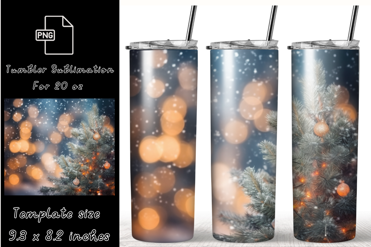 Christmas Tumbler Wraps for 20 Oz Skinny Graphic by sasikharn ...