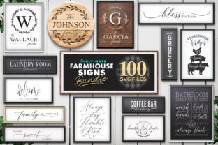 100 Christmas Farmhouse SVG Signs Bundle Graphic by The Vintage Signs ...