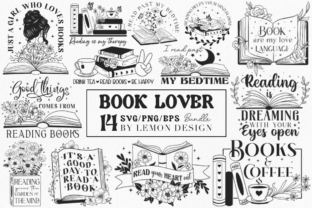 Book Lover SVG Design Bundle Graphic by Lemon.design · Creative Fabrica