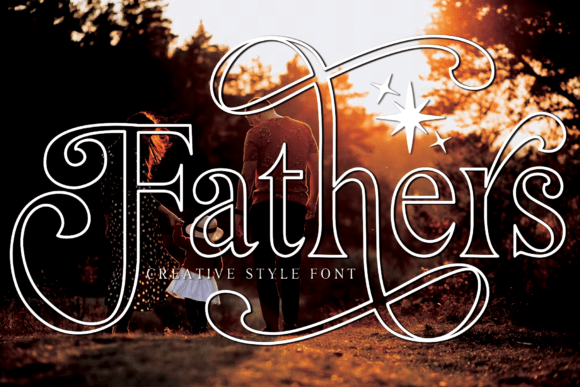 Fathers Outline Font preview