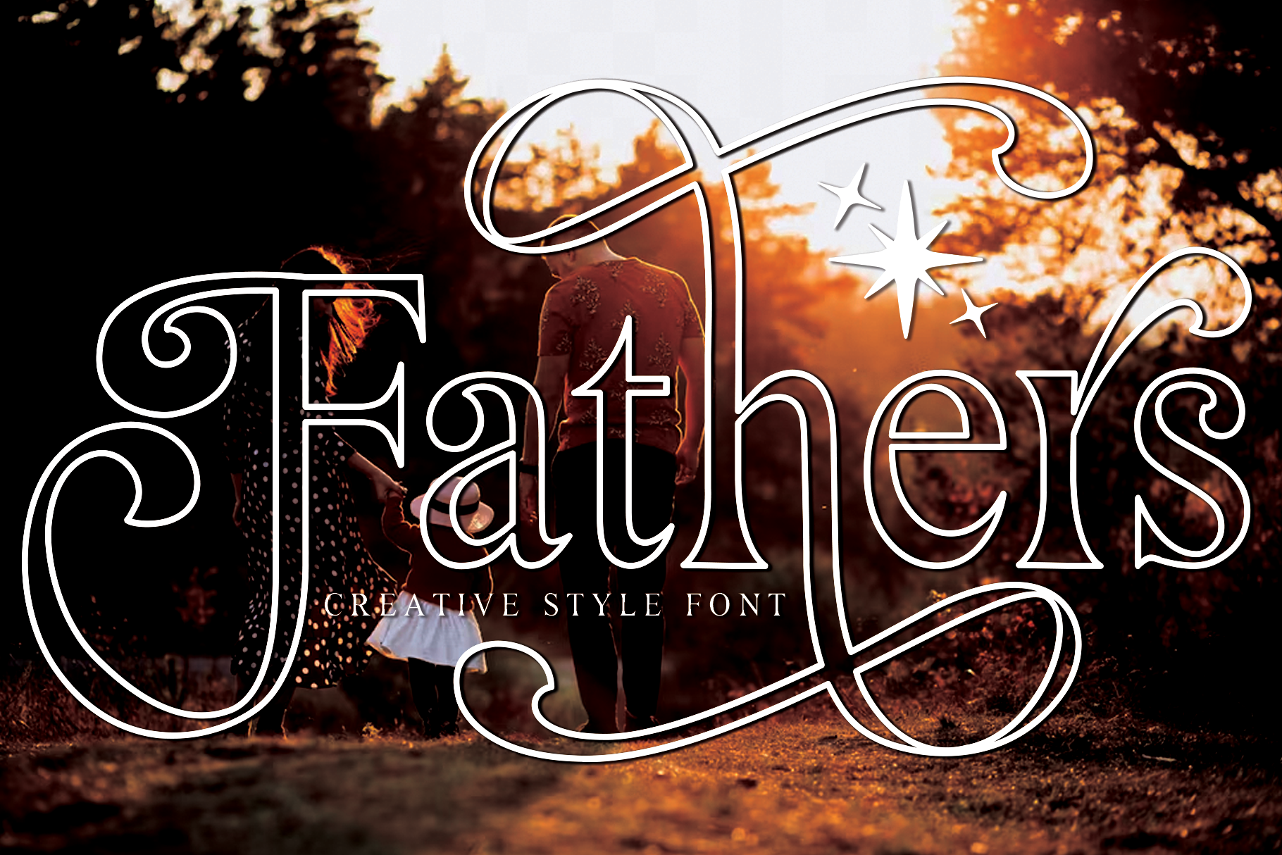 Fathers Outline Font by andikastudio preview