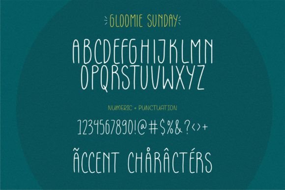 Gloomie Sunday Font PNG with transparent background - Preview 4