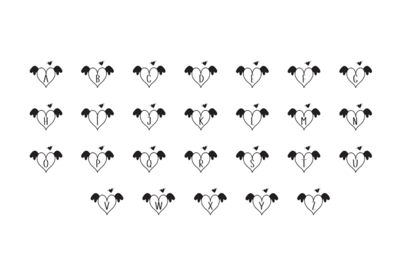 Heart Wings Monogram Font - Preview 6