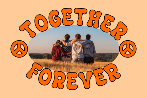 Human Peace Font PNG with transparent background - Preview 6