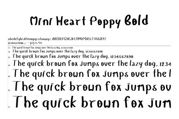 Mini Heart Poppy Font PNG with transparent background - Preview 4