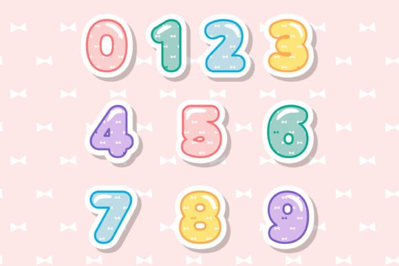 Pastel Bow Font PNG with transparent background - Preview 2