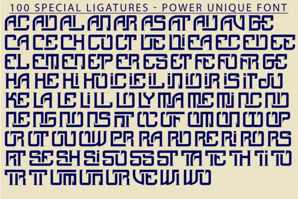 Power Unique Font PNG with transparent background - Preview 6
