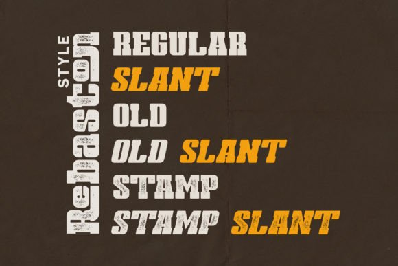 Rebaston Font PNG with transparent background - Preview 6