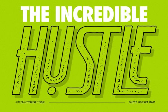 Seattle Highland Font font preview - 3