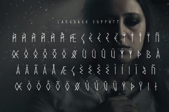 Shieldmaiden Font PNG with transparent background - Preview 3