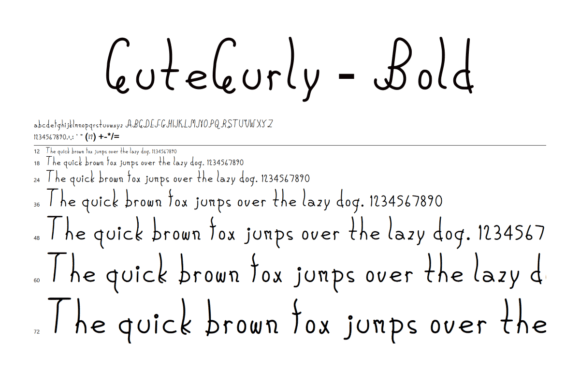 Cutecurly Font - Preview 5
