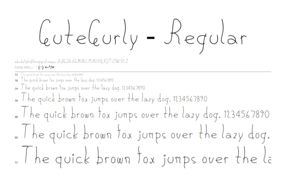 Cutecurly Font - Preview 6