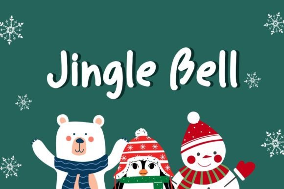 Jingle Bell Font PNG with transparent background - Preview 4