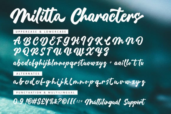 Militta Font PNG with transparent background - Preview 5