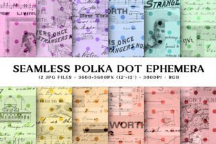 Pastel Ephemera & Polka Seamless Papers Graphic by Sabina Leja ...