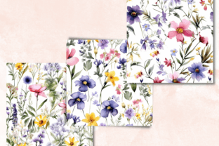 Seamless Watercolor Wildflower Pattern Graphic by giraffecreativestudio ...