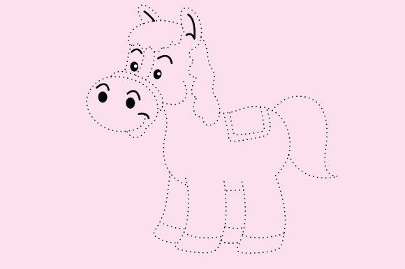 Horse Patched Practice Draw Cartoon