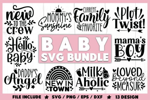 Baby SVG Bundle Graphic by crafthome · Creative Fabrica