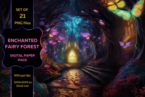 Enchanted Forest Digital Background Graphic by DigiDzines · Creative ...