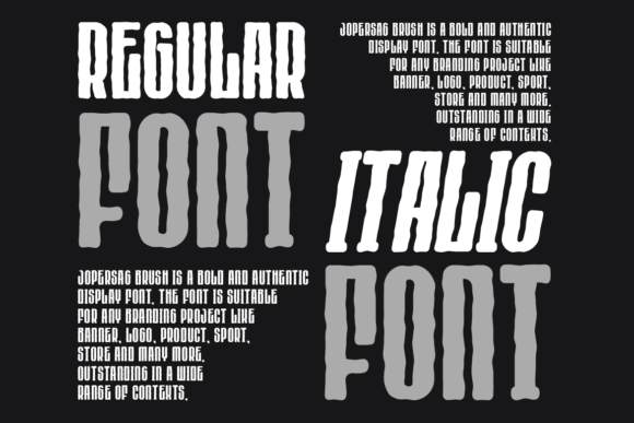 Jopersag Brush Font PNG with transparent background - Preview 1