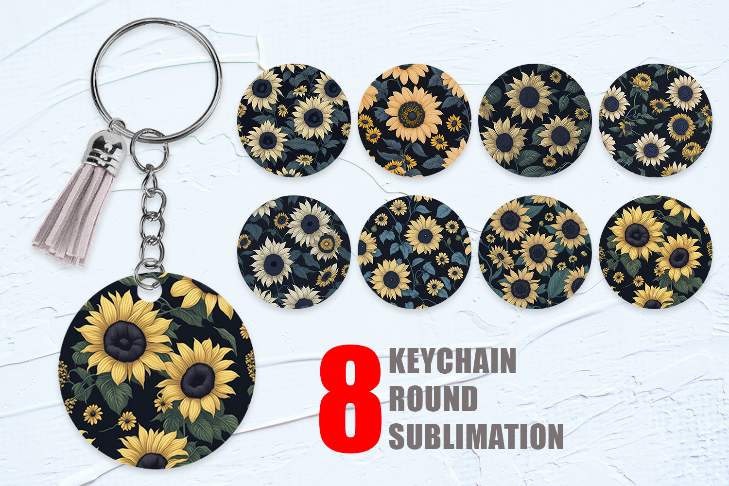 Keychain Black Eyed Susan Flower Graphic by Artnoy · Creative Fabrica