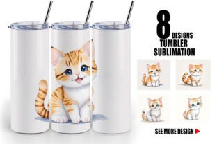 Tumbler Design Cute Baby Cat Graphic by Artnoy · Creative Fabrica