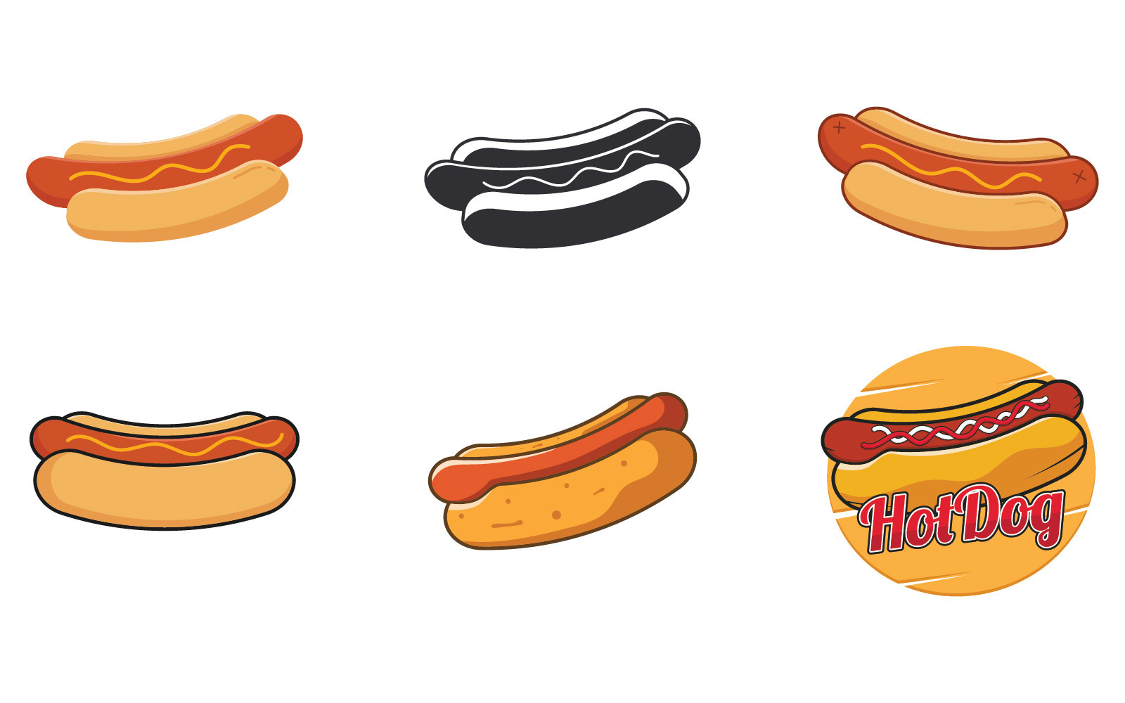 Vector Hot Dog Logo Template