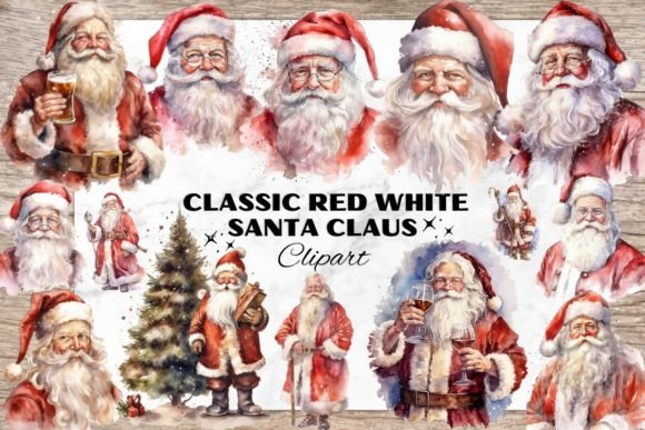 Christmas, Classic Red-White Santa Claus