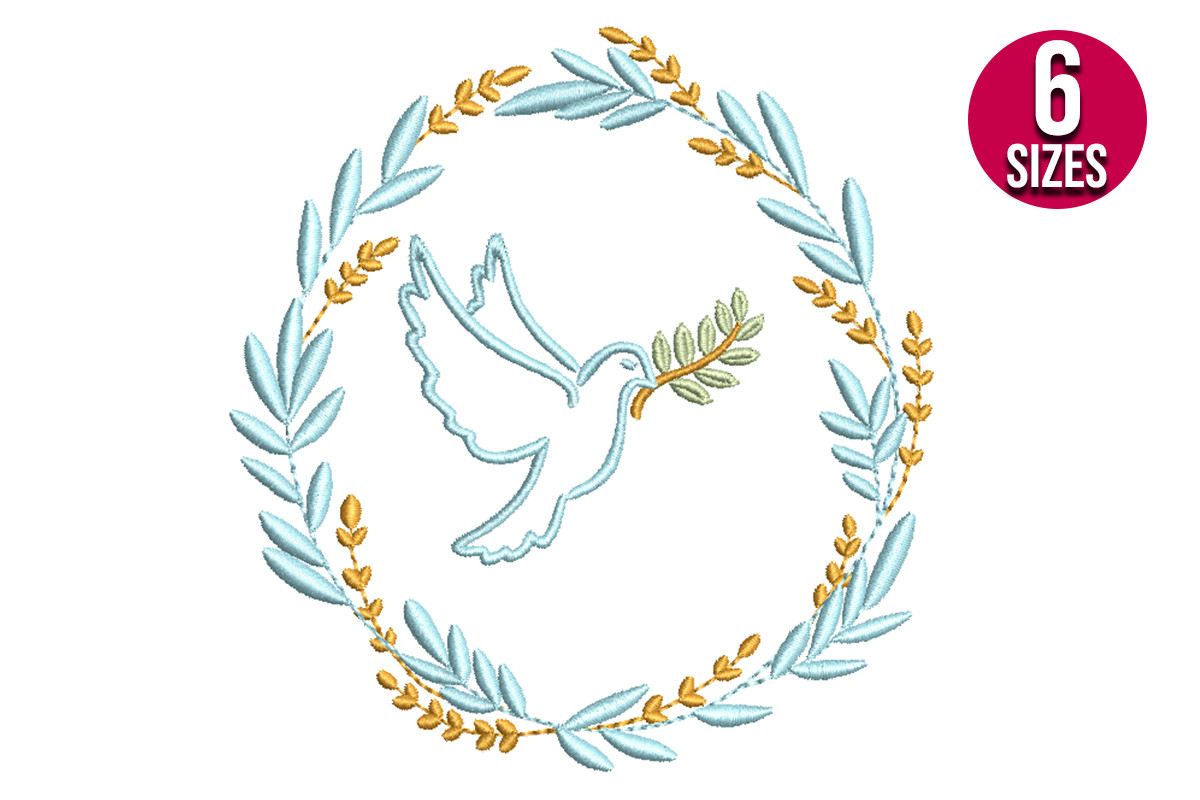 Dove with Leaf Wreath