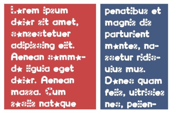 Fat Stars and Stripes Font - Preview 3