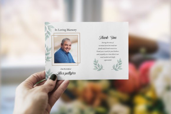 Floral Funeral Thank You Card