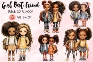 Girl Best Friend Watercolor Sublimation Graphic by PimmyArt · Creative ...