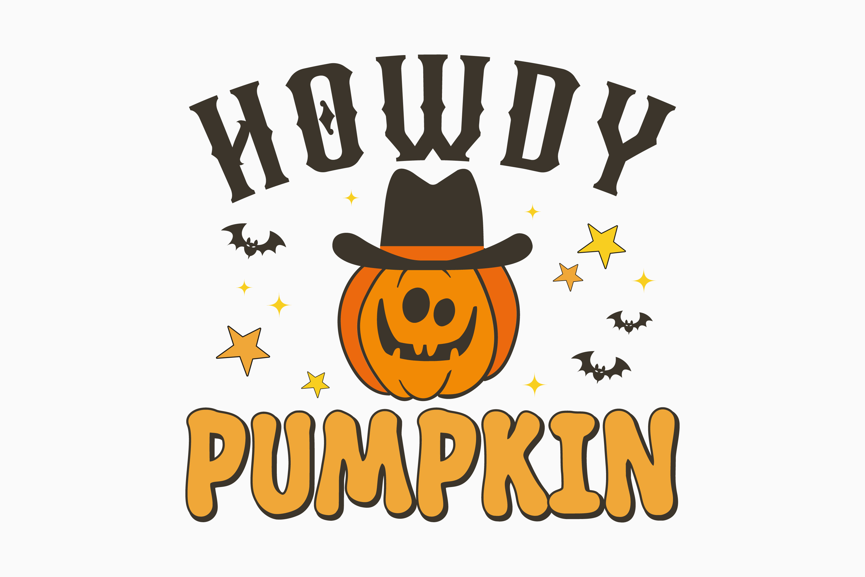Howdy Pumpkin Halloween Retro Graphic by Svg Box · Creative Fabrica