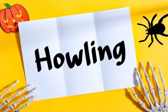 Howling Font PNG with transparent background - Preview 4
