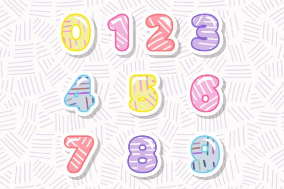 Line Pop Art Font PNG with transparent background - Preview 2