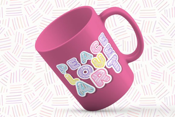 Line Pop Art Font PNG with transparent background - Preview 4
