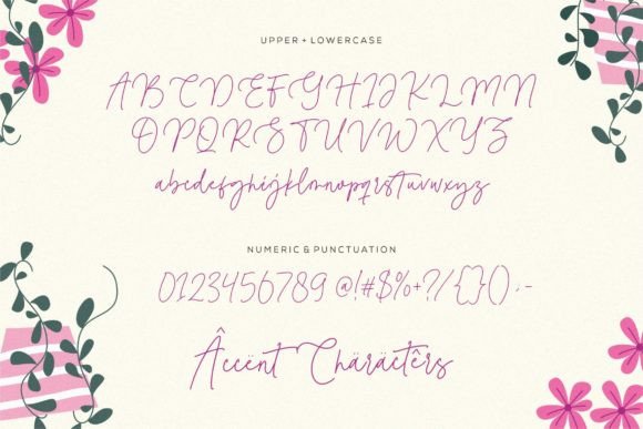 Magenta Basket Font PNG with transparent background - Preview 4